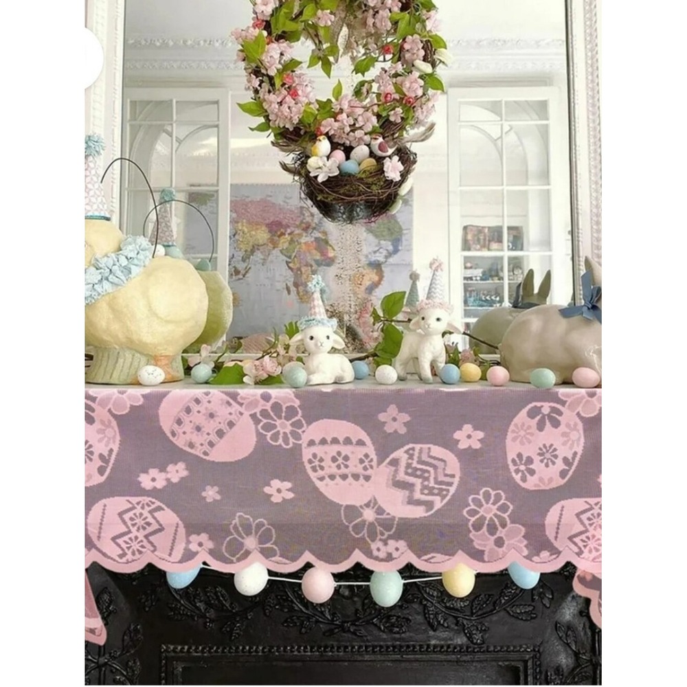 Hobby Lobby Pink Easter‎ Egg Lace Table Runner